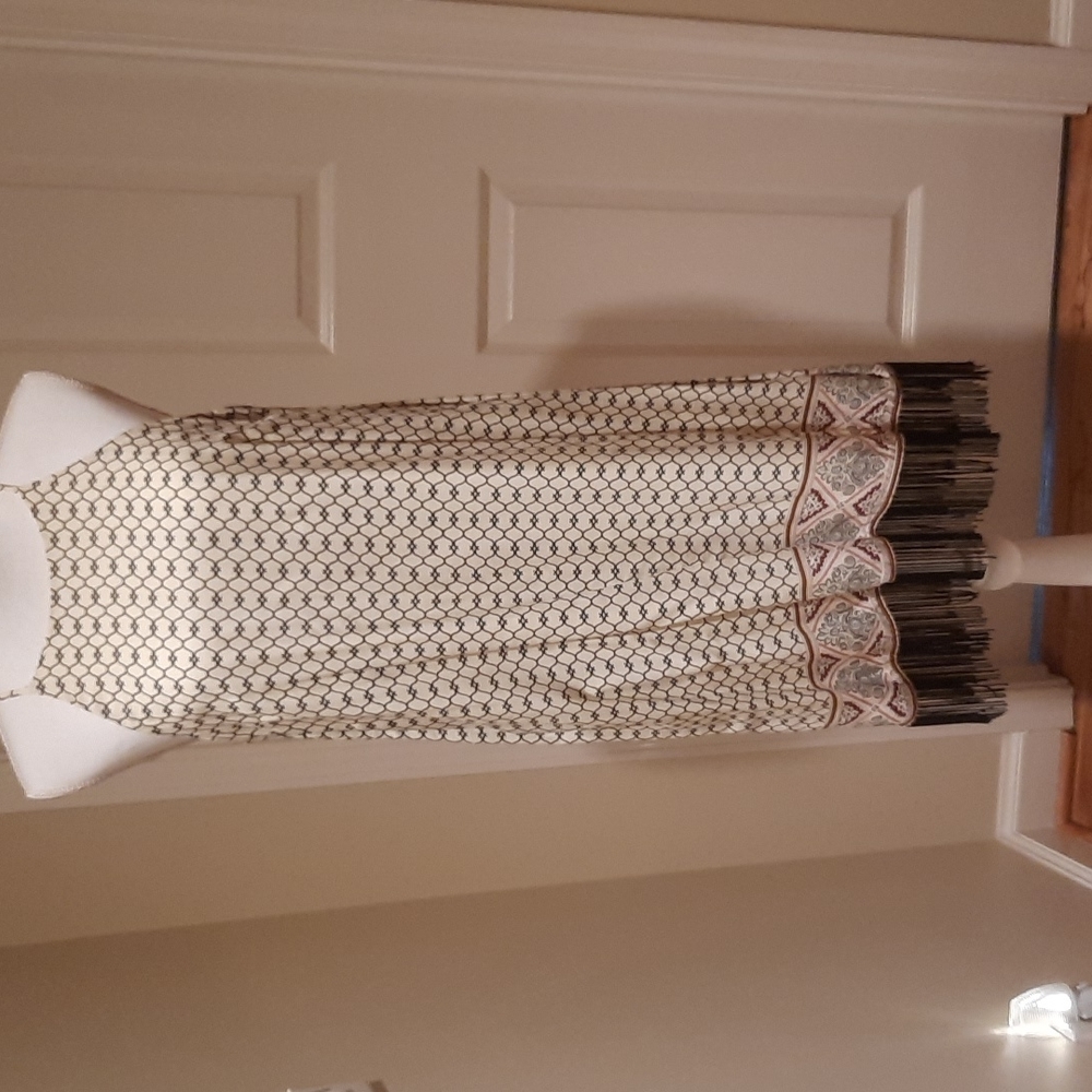 Fab'rik sleeveless, slip on cocktail dress with fringe